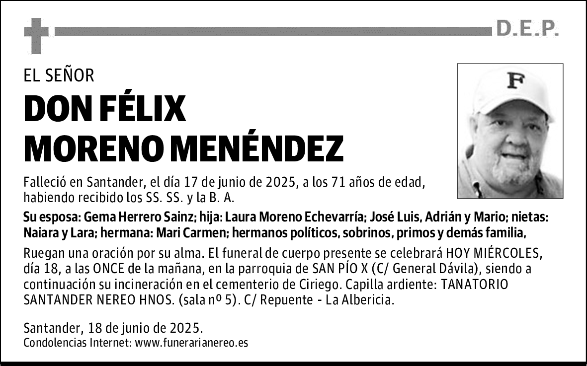 DON FÉLIX MORENO MENÉNDEZ