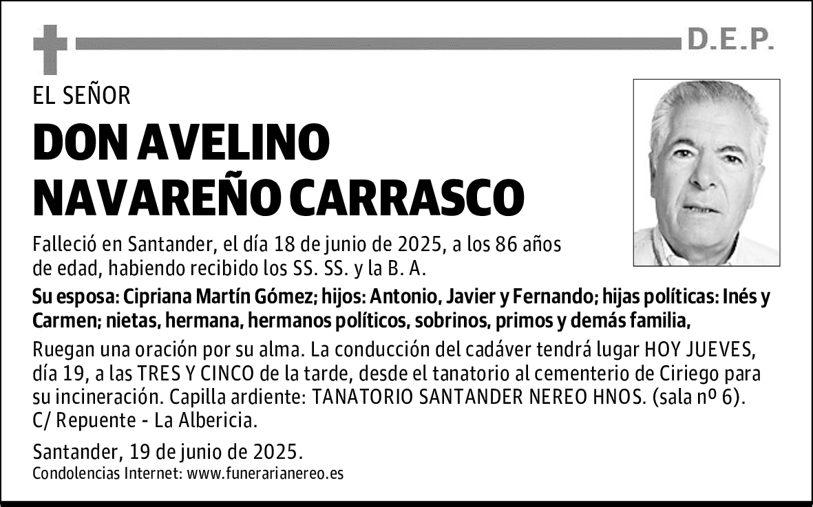 DON AVELINO NAVAREÑO CARRASCO