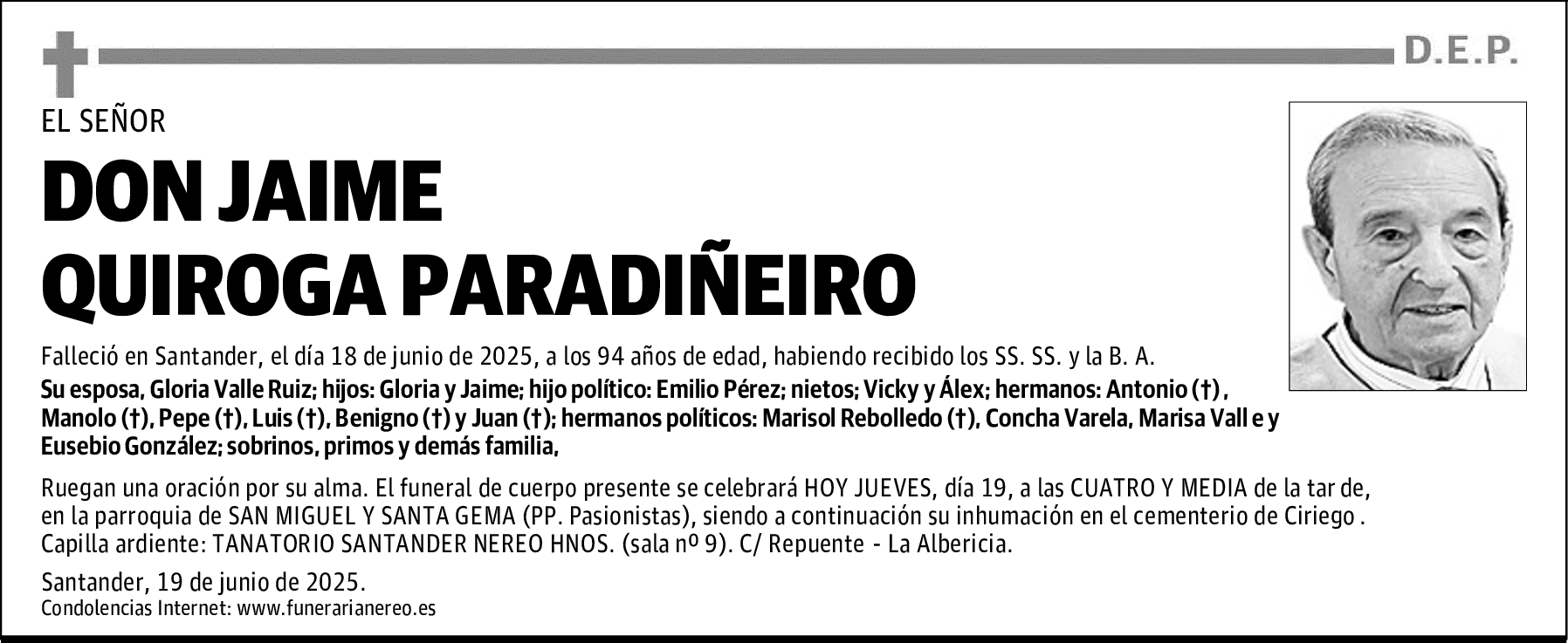 DON JAIME QUIROGA PARADIÑEIRO