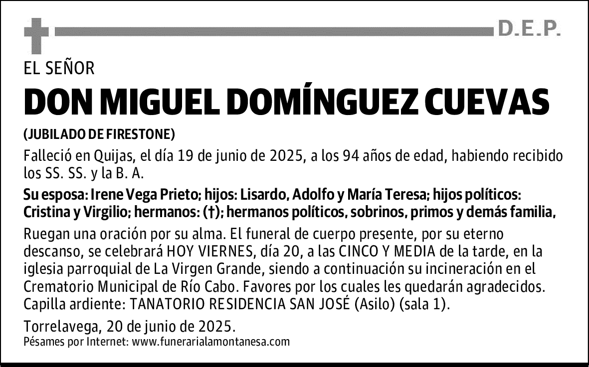 DON MIGUEL DOMÍNGUEZ CUEVAS