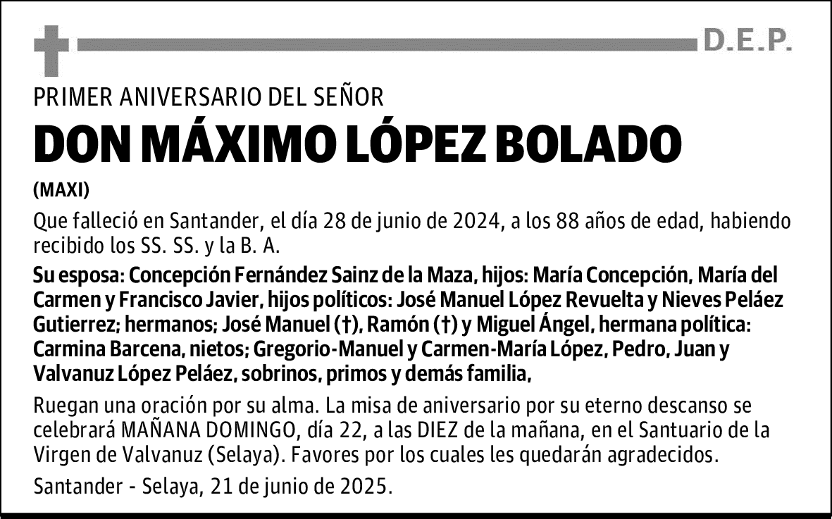 DON MÁXIMO LÓPEZ BOLADO