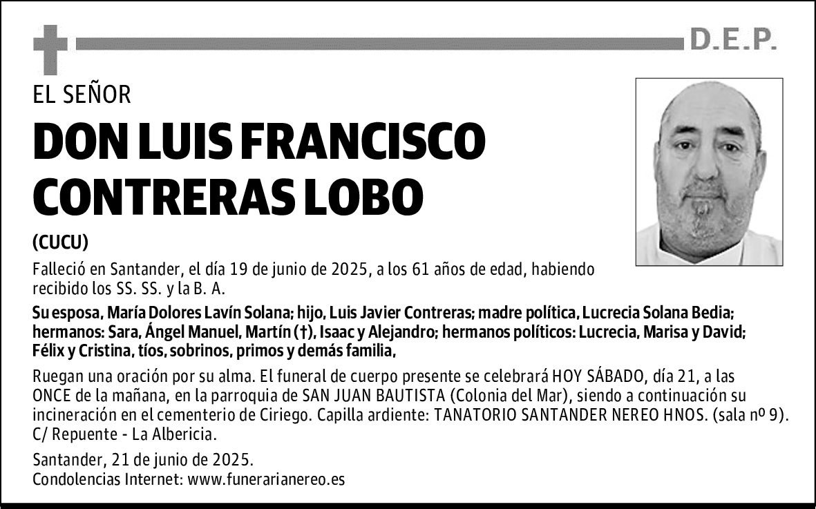DON LUIS FRANCISCO CONTRERAS LOBO