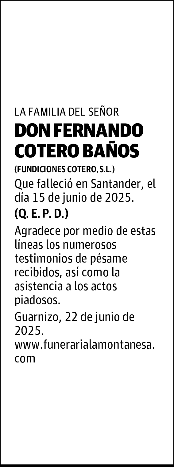 DON FERNANDO COTERO BAÑOS