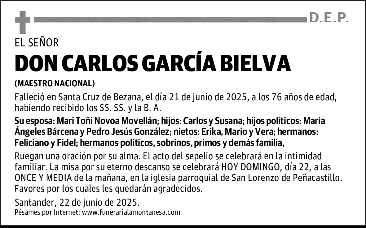 DON CARLOS GARCÍA BIELVA