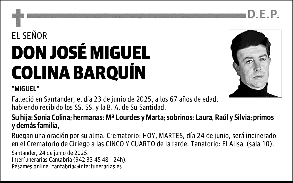DON JOSÉ MIGUEL COLINA BARQUÍN