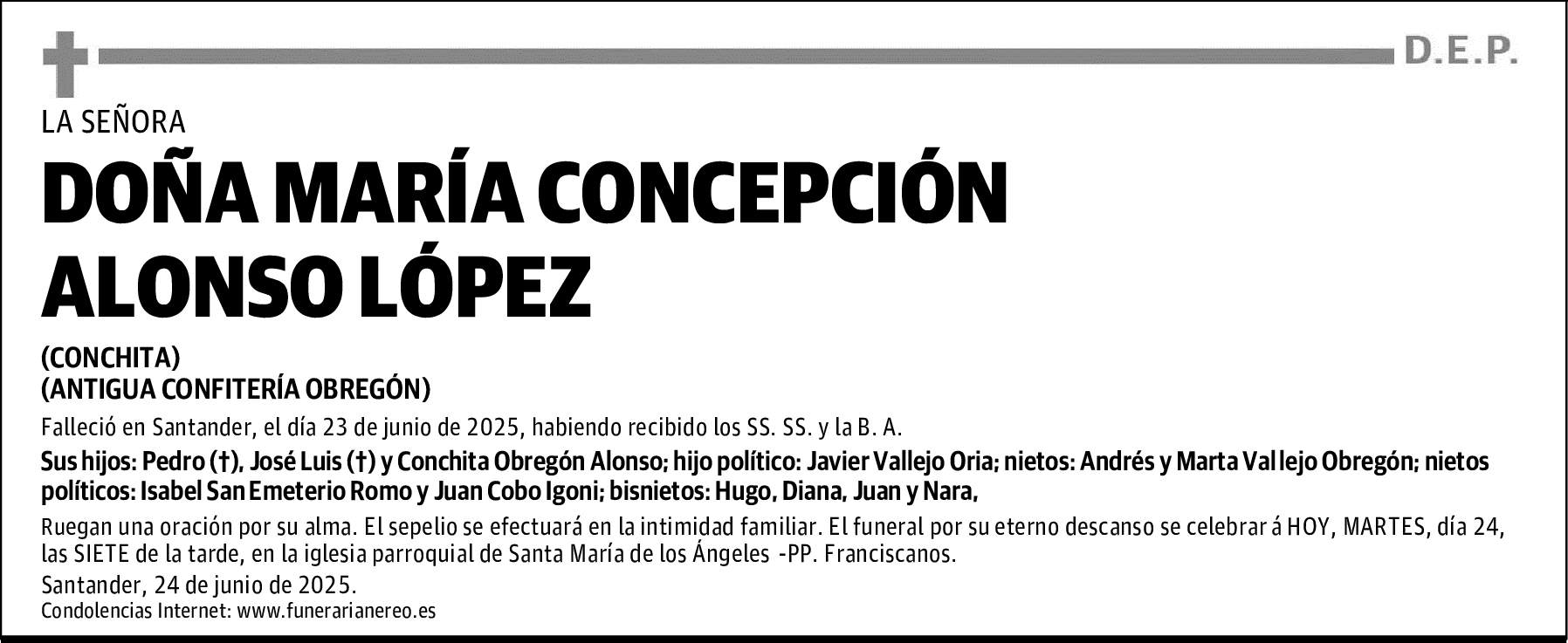 DOÑA MARÍA CONCEPCIÓN ALONSO LÓPEZ