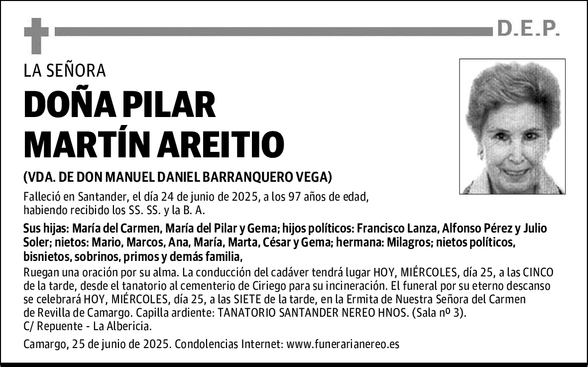 DOÑA PILAR MARTÍN AREITIO