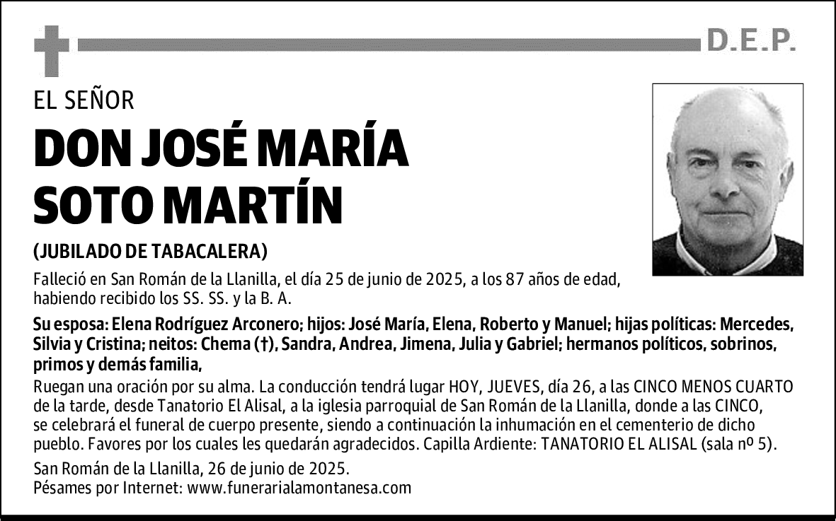 DON JOSÉ MARÍA SOTO MARTÍN