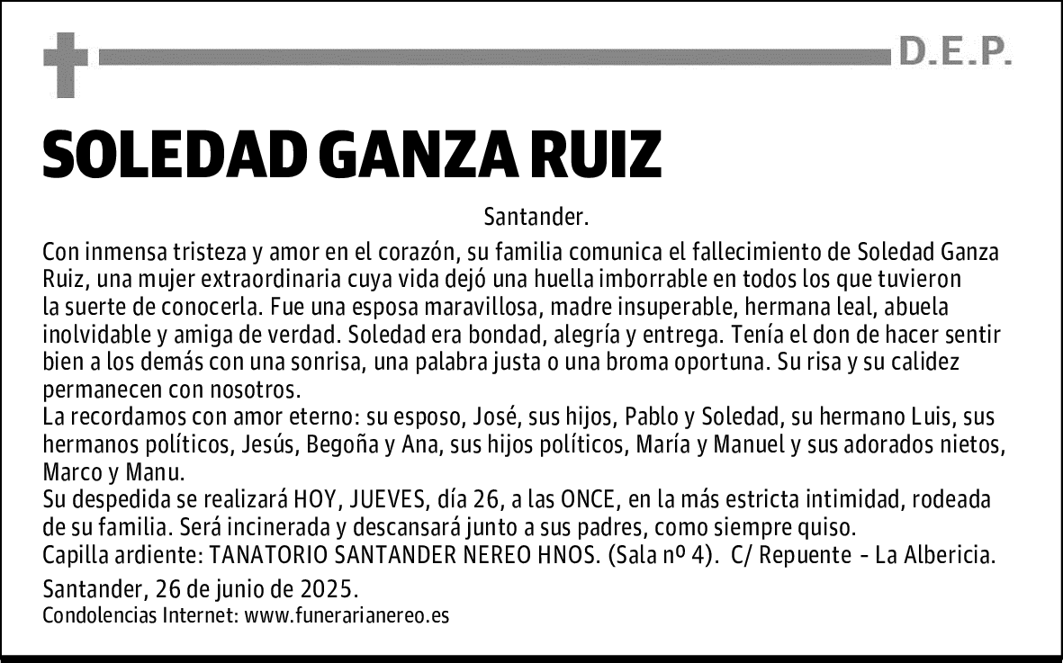 SOLEDAD GANZA RUIZ
