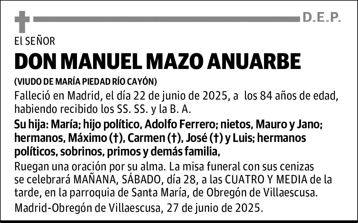 DON MANUEL MAZO ANUARBE