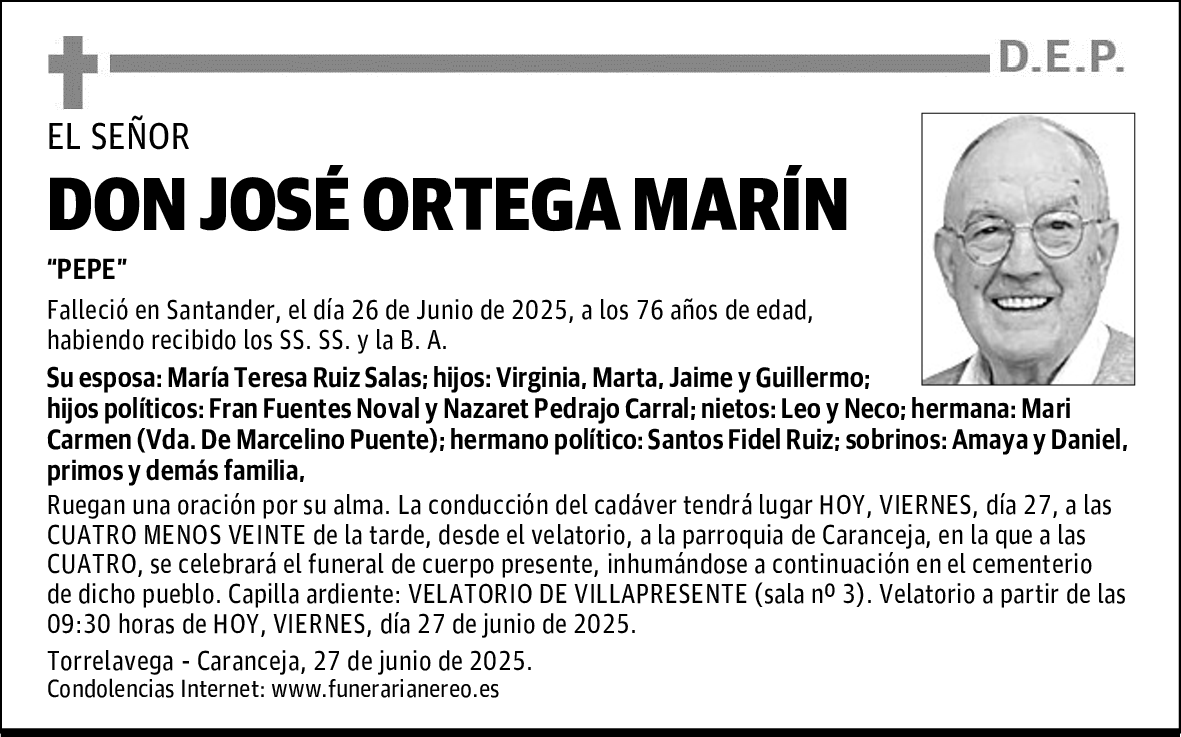 DON JOSÉ ORTEGA MARÍN