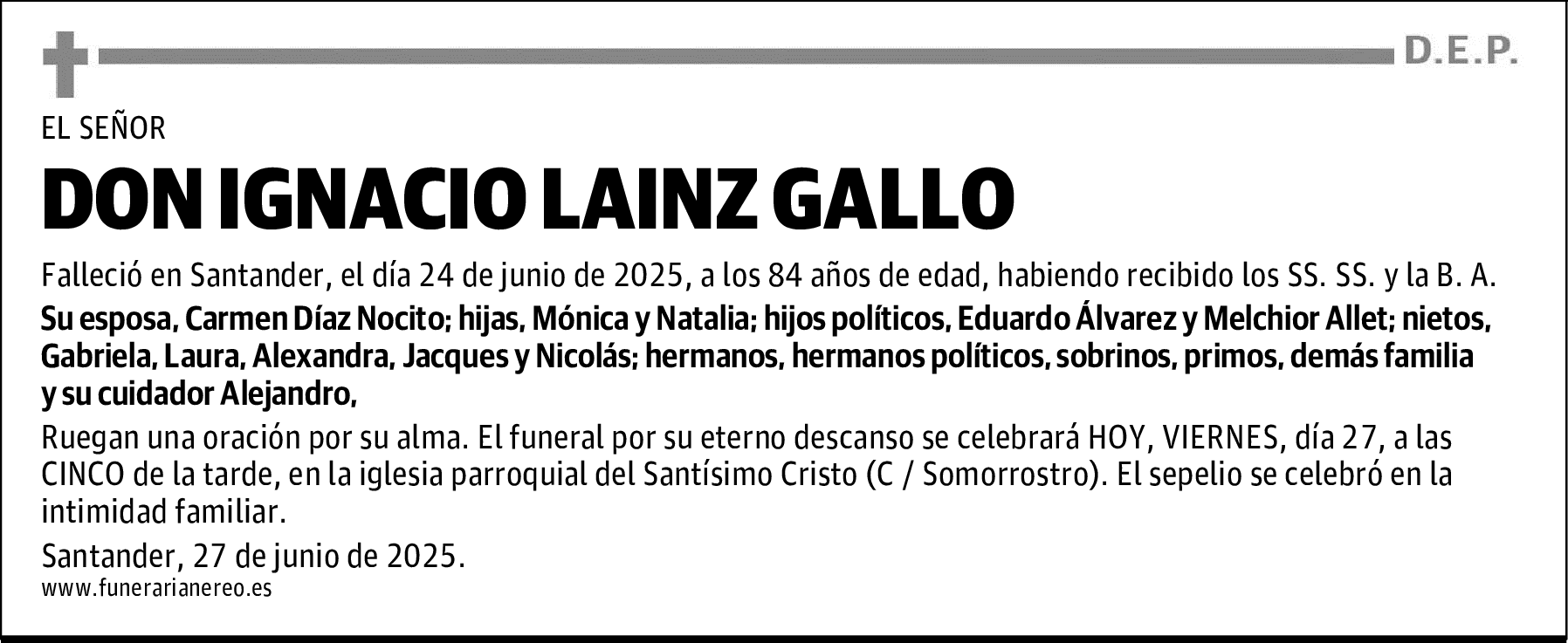 DON IGNACIO LAINZ GALLO