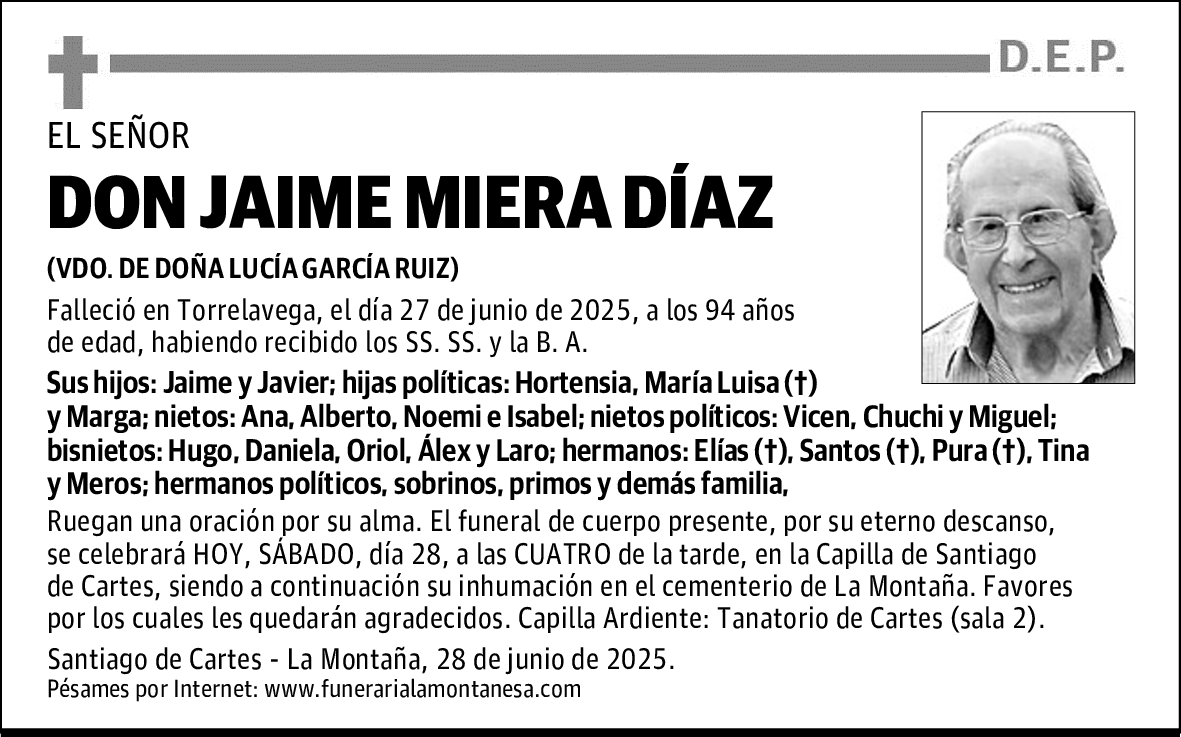 DON JAIME MIERA DÍAZ
