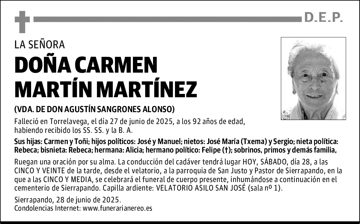 DOÑA CARMEN MARTÍN MARTÍNEZ