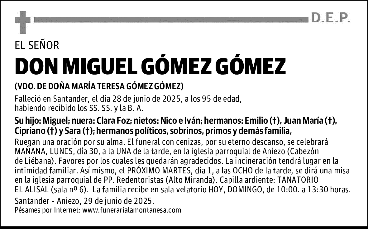 DON MIGUEL GÓMEZ GÓMEZ