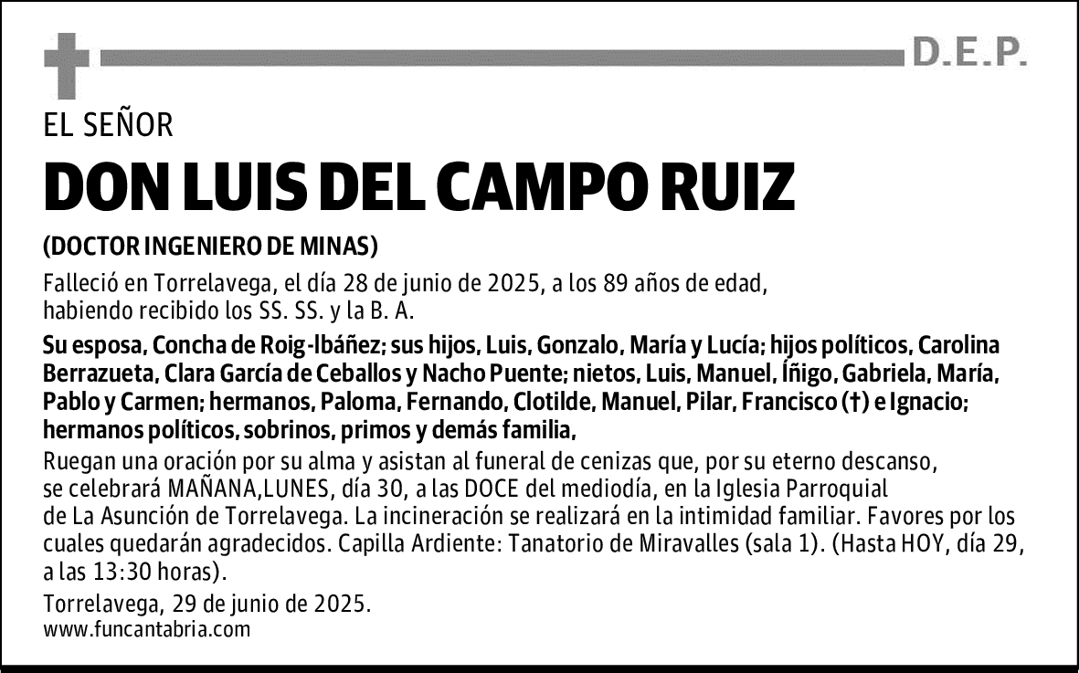 DON LUIS DEL CAMPO RUIZ