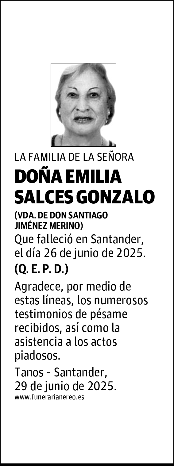DOÑA EMILIA SALCES GONZALO