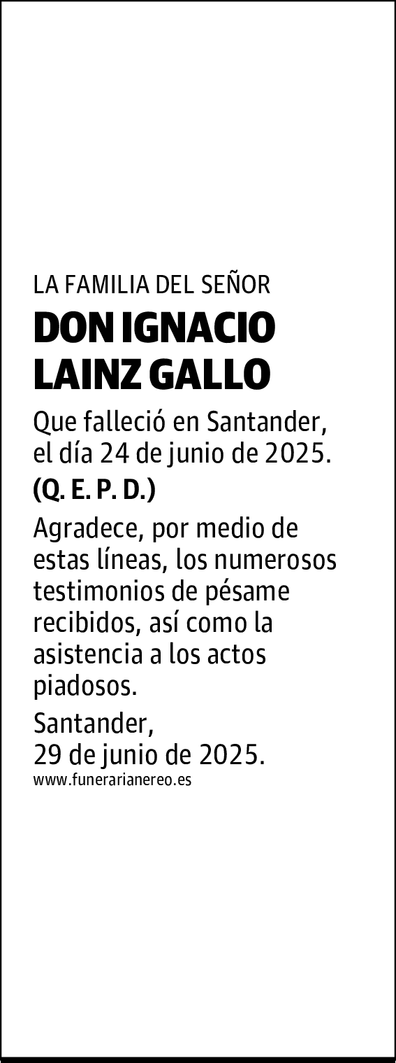 DON IGNACIO LAINZ GALLO