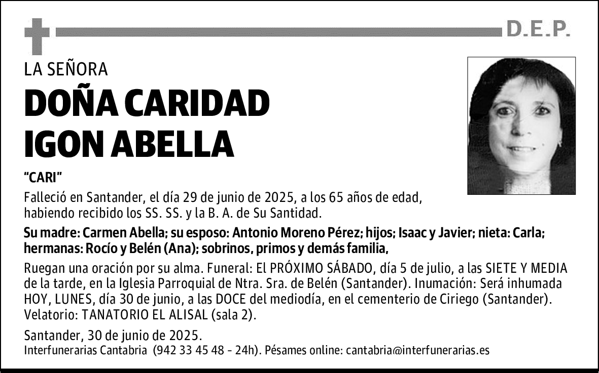 DOÑA CARIDAD IGON ABELLA