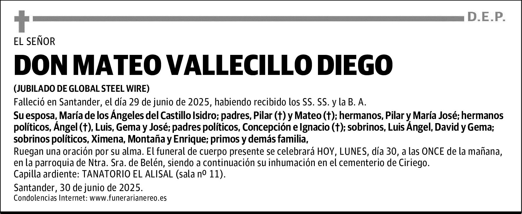 DON MATEO VALLECILLO DIEGO