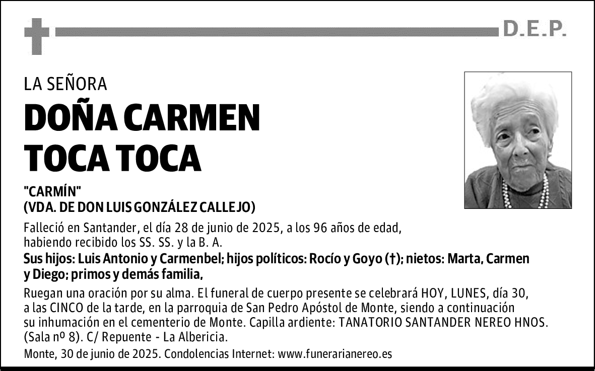 DOÑA CARMEN TOCA TOCA