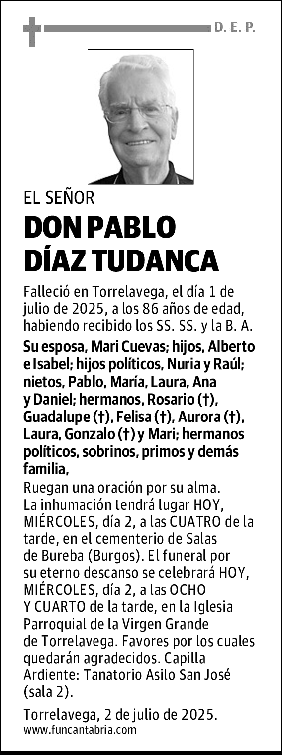 DON PABLO DÍAZ TUDANCA