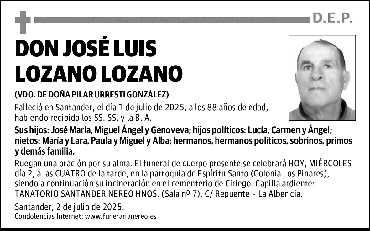DON JOSE LUIS LOZANO LOZANO