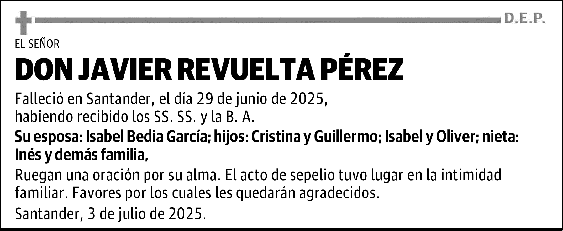 DON JAVIER REVUELTA PÉREZ