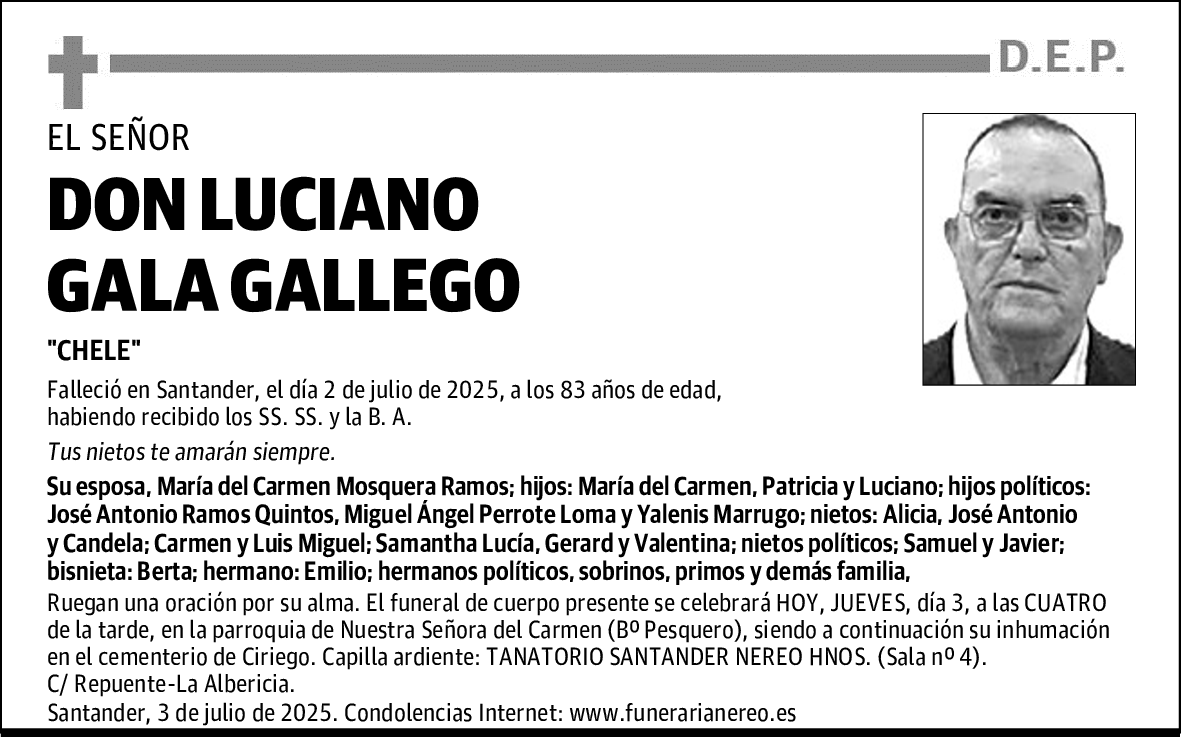 DON LUCIANO GALA GALLEGO