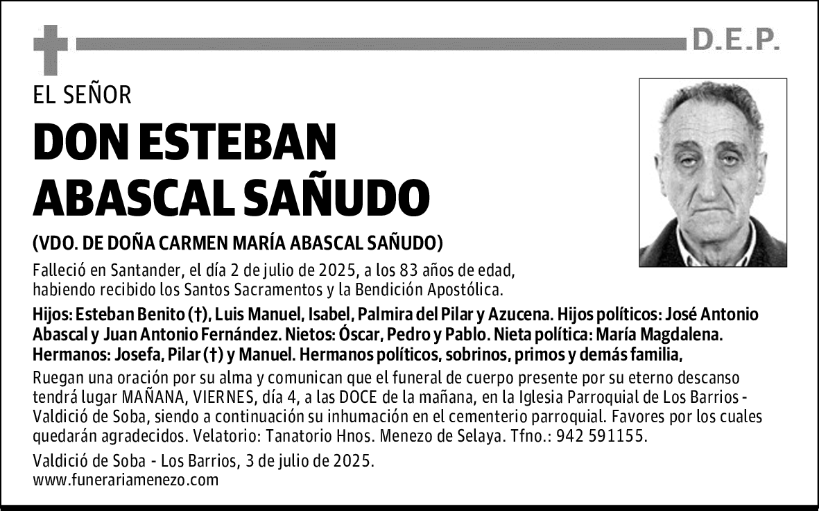 DON ESTEBAN ABASCAL SAÑUDO