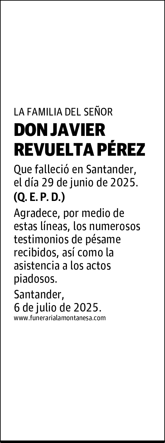 DON JAVIER REVUELTA PÉREZ