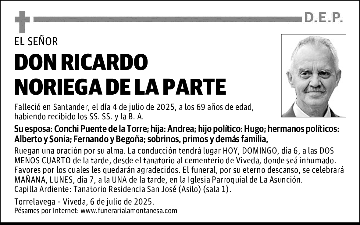 DON RICARDO NORIEGA DE LA PARTE