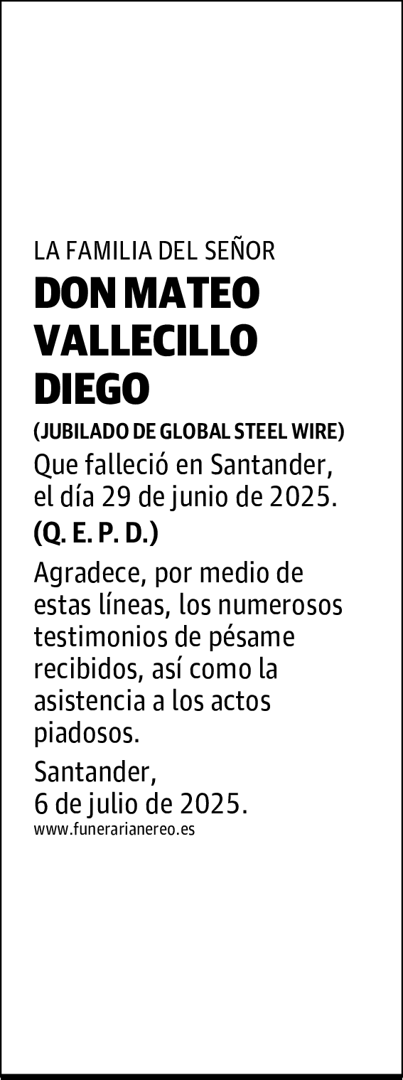 DON MATEO VALLECILLO DIEGO