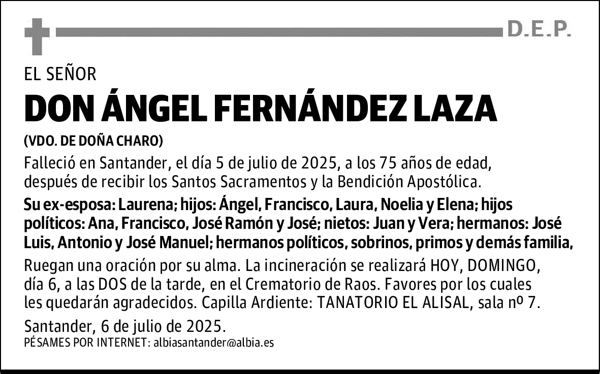 DON ÁNGEL FERNÁNDEZ LAZA