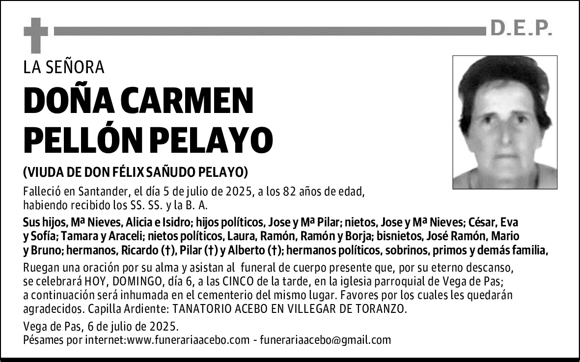 DOÑA CARMEN PELLÓN PELAYO