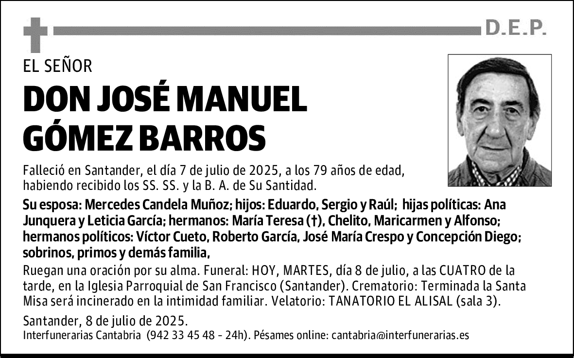 DON JOSÉ MANUEL GÓMEZ BARROS