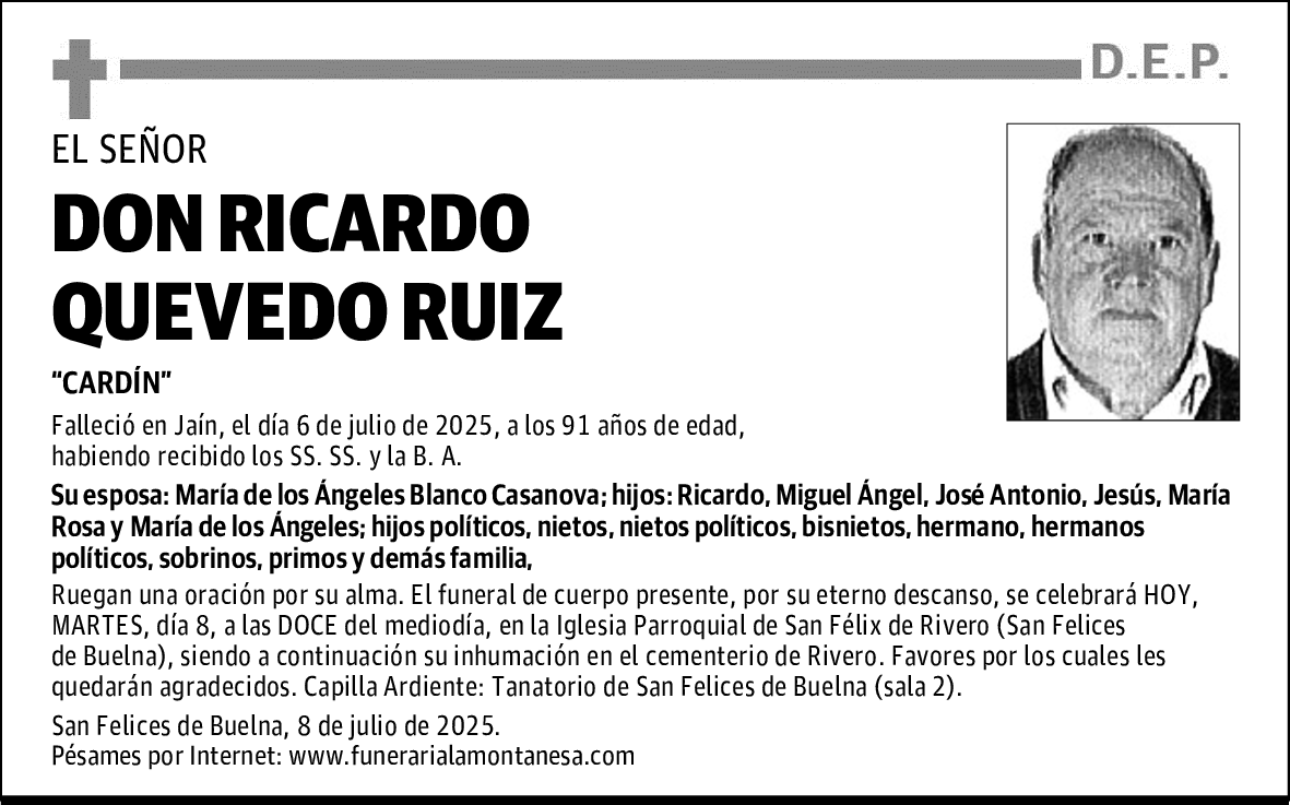 DON RICARDO QUEVEDO RUIZ
