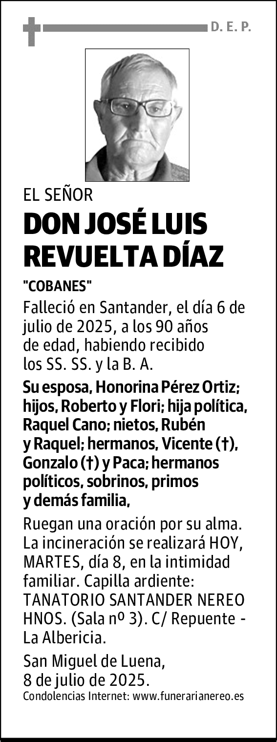 DON JOSÉ LUIS REVUELTA DÍAZ