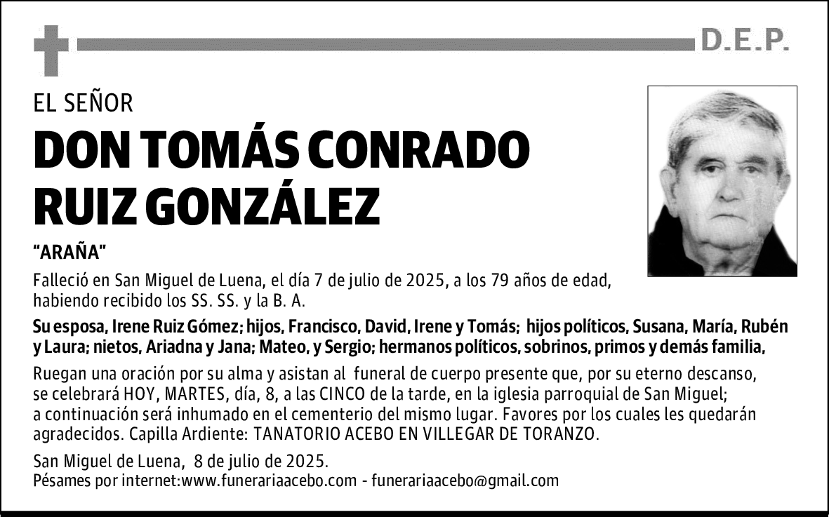 DON TOMÁS CONRADO RUIZ GONZÁLEZ