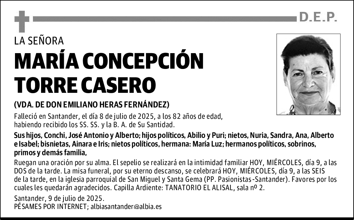 MARÍA CONCEPCIÓN TORRE CASERO