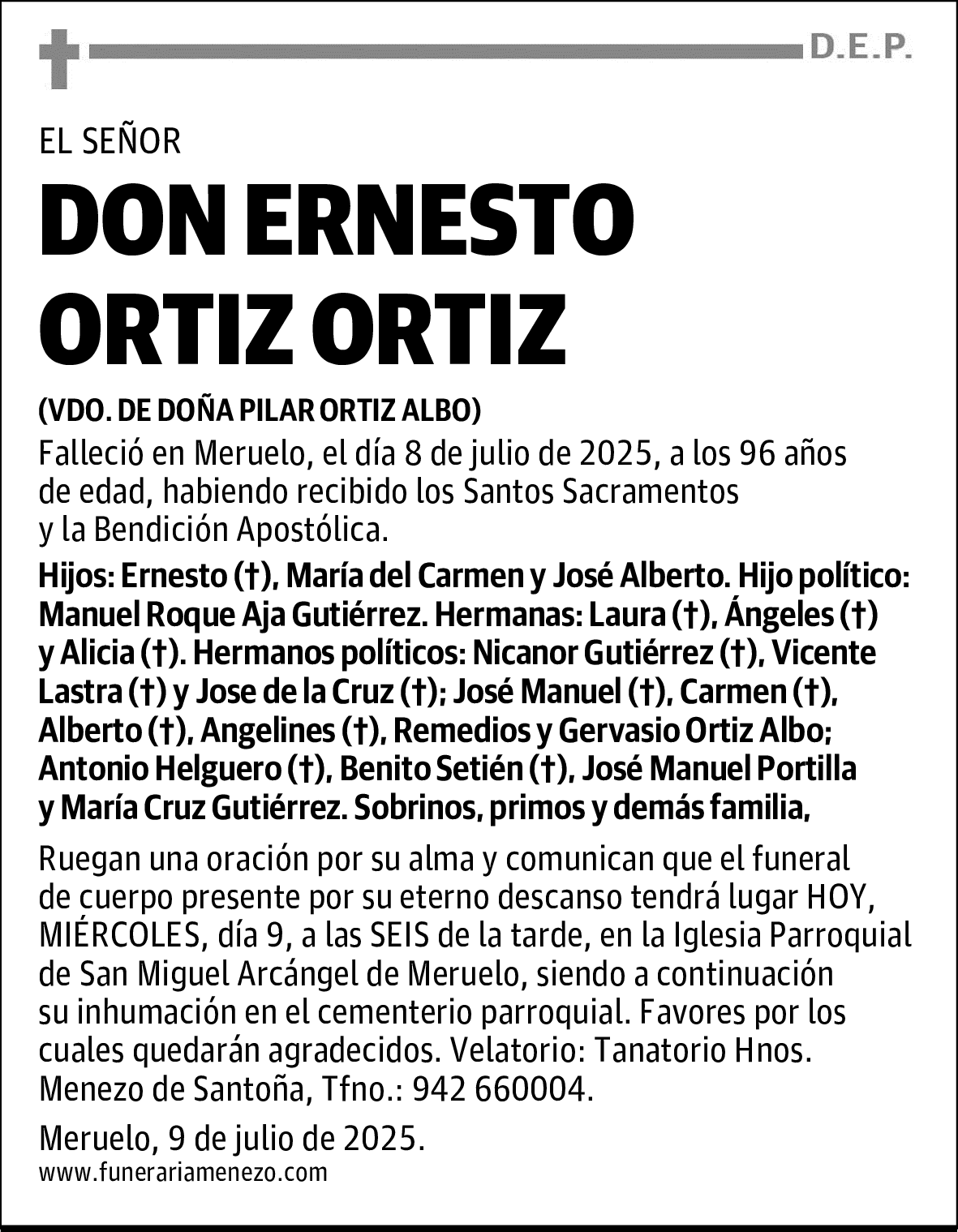 DON ERNESTO ORTIZ ORTIZ