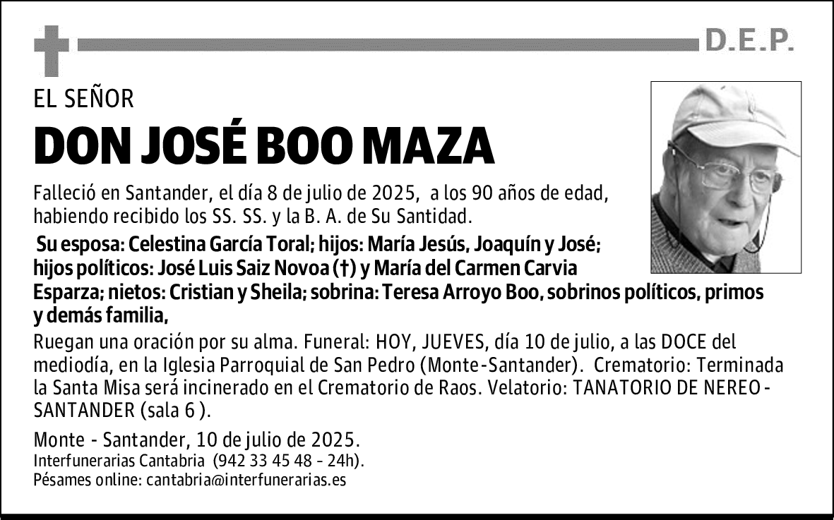 DON JOSÉ BOO MAZA