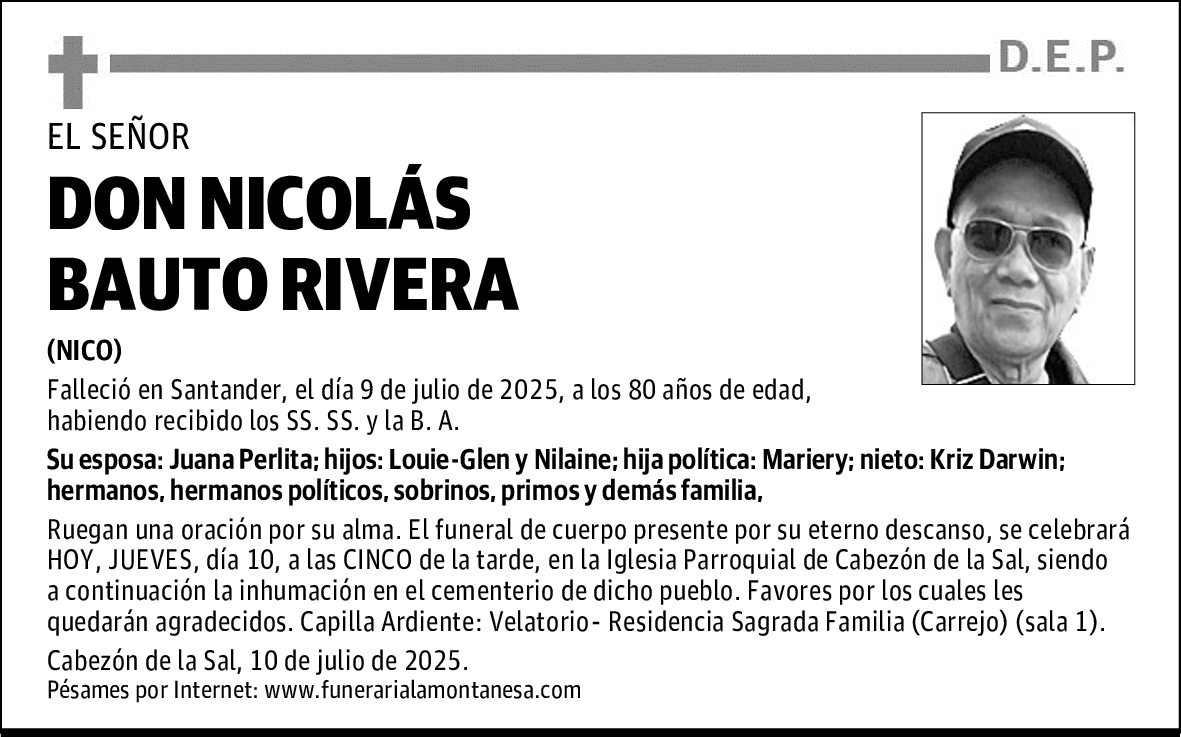 DON NICOLÁS BAUTO RIVERA