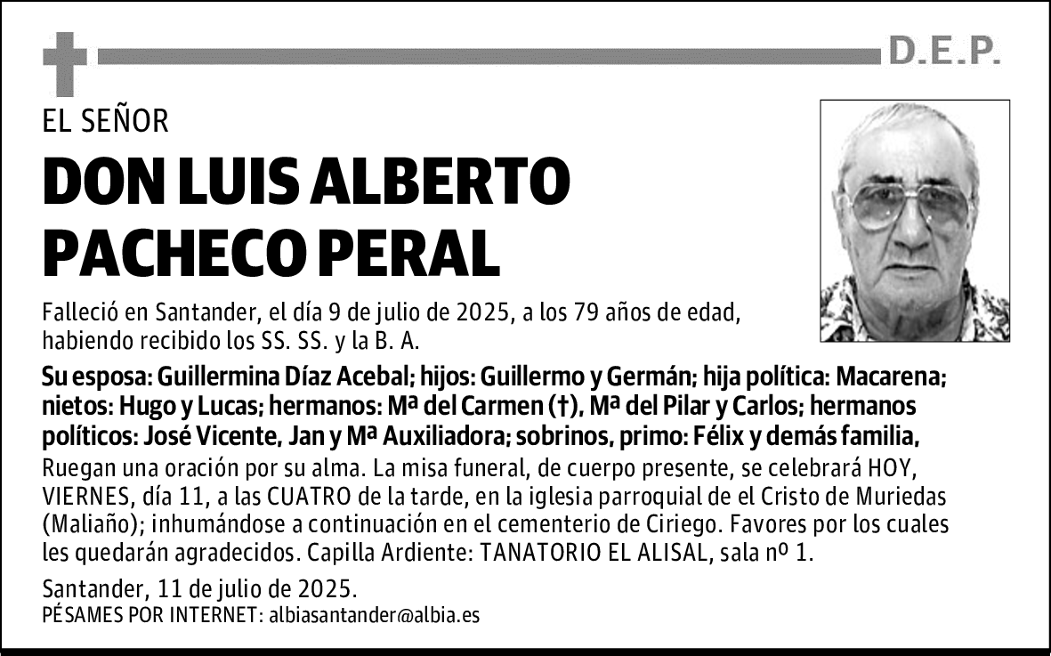 DON LUIS ALBERTO PACHECO PERAL