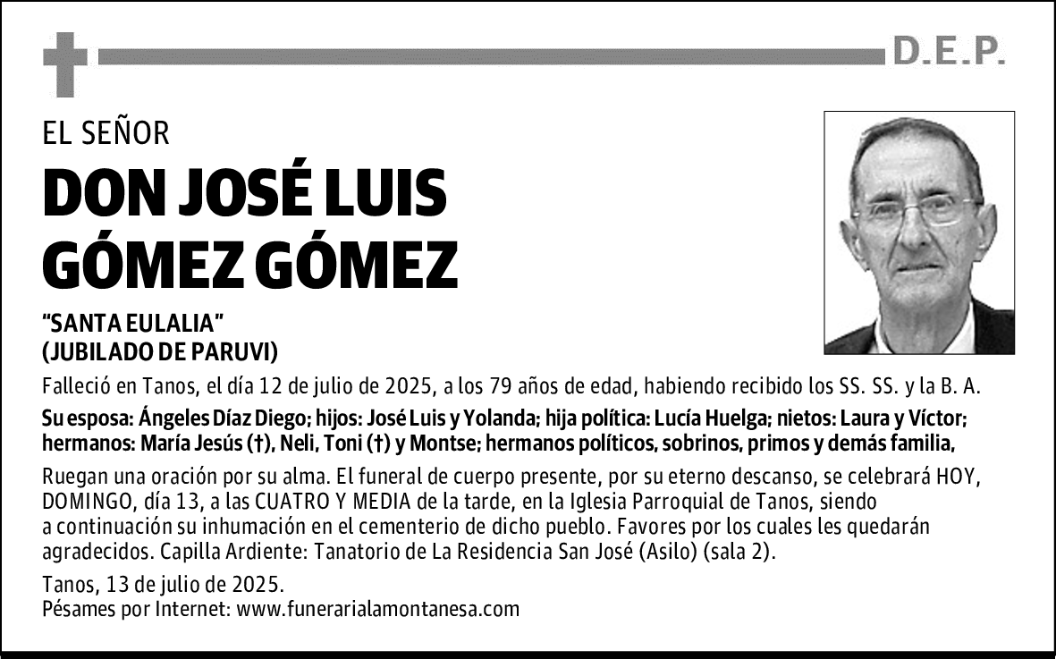 DON JOSÉ LUIS GÓMEZ GÓMEZ