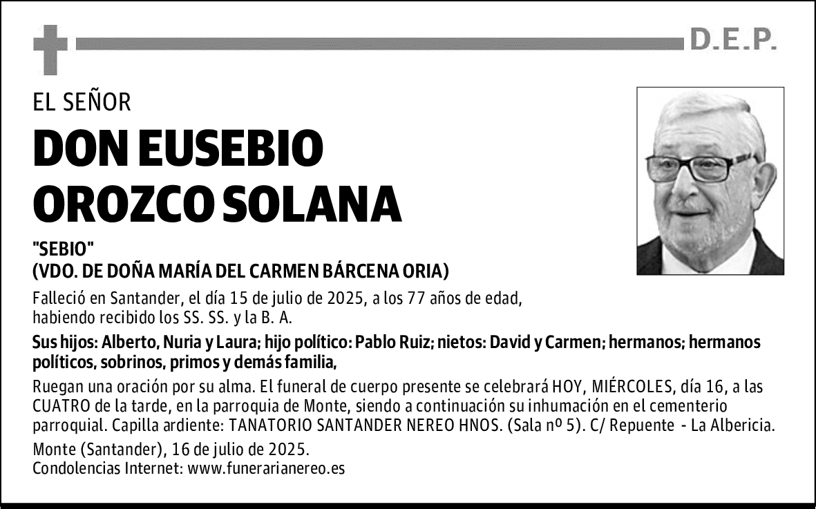 DON EUSEBIO OROZCO SOLANA