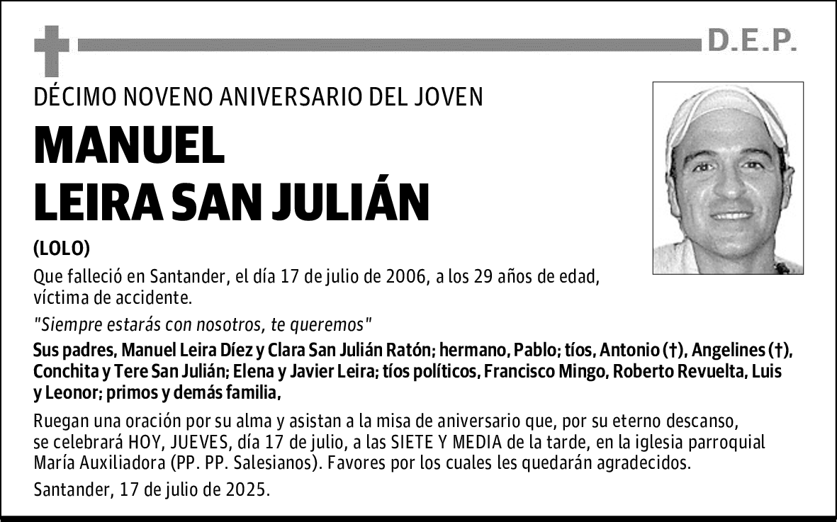 MANUEL LEIRA SAN JULIÁN
