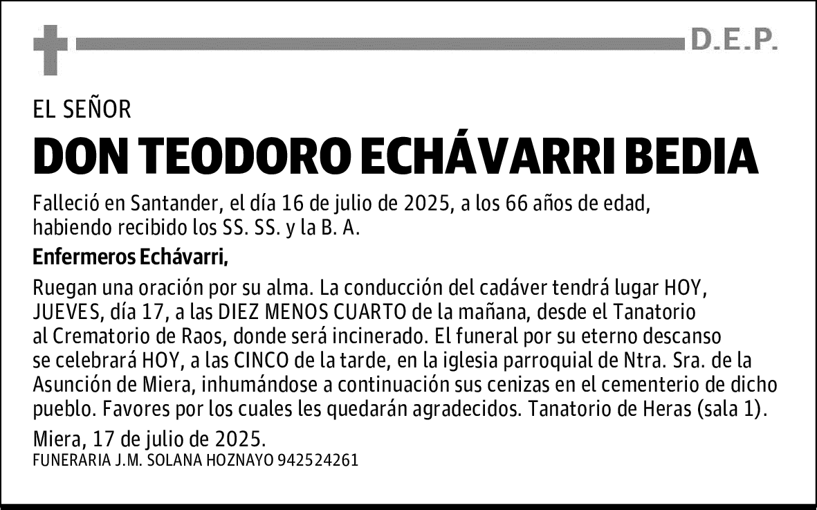 DON TEODORO ECHÁVARRI BEDIA
