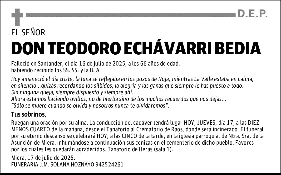 DON TEODORO ECHÁVARRI BEDIA