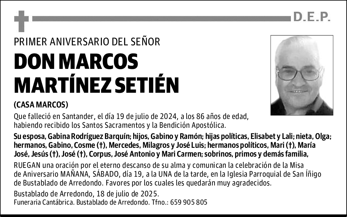 DON MARCOS MARTÍNEZ SETIÉN
